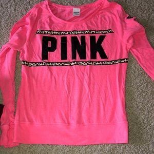 Pink long sleeved shirt